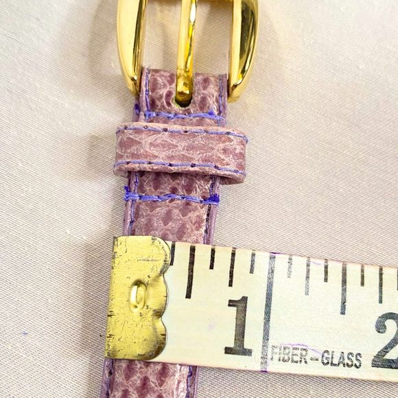 Charter Club Womens Small Waist Belt Skinny Lavender Snake Skin Taiwan - Picture 13 of 13